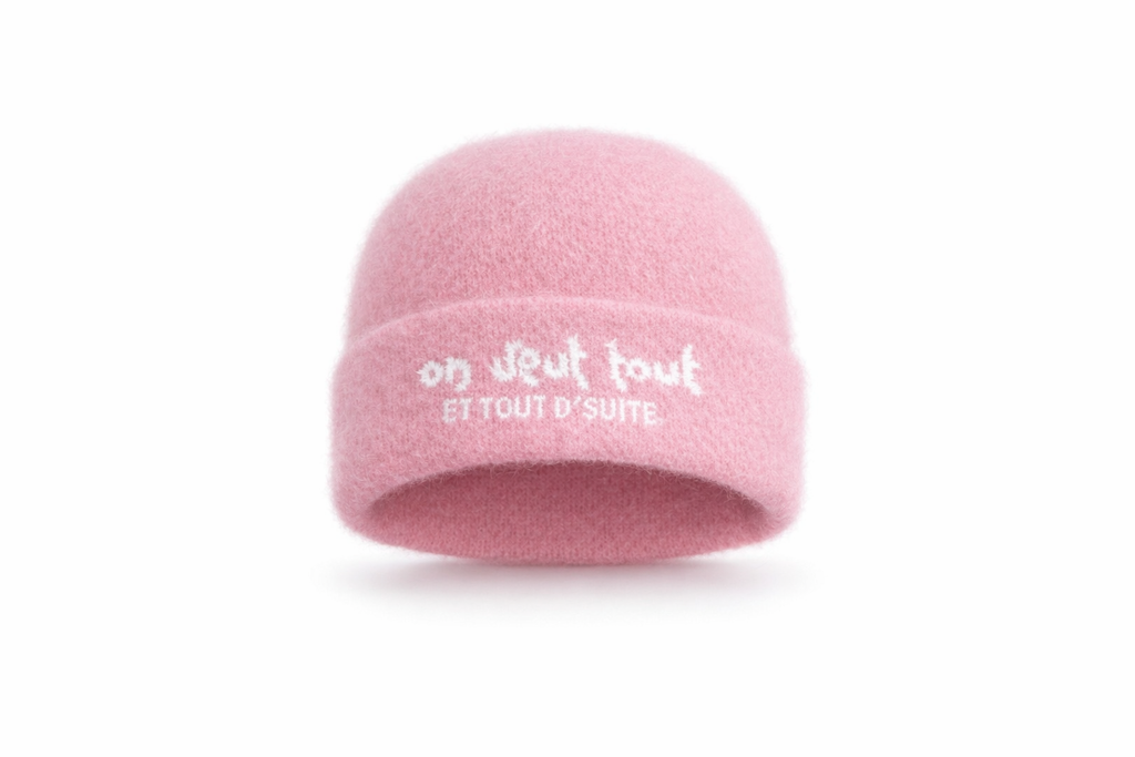 Bonnet en mohair PINK