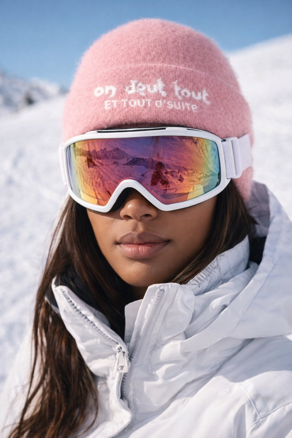 Bonnet en mohair PINK